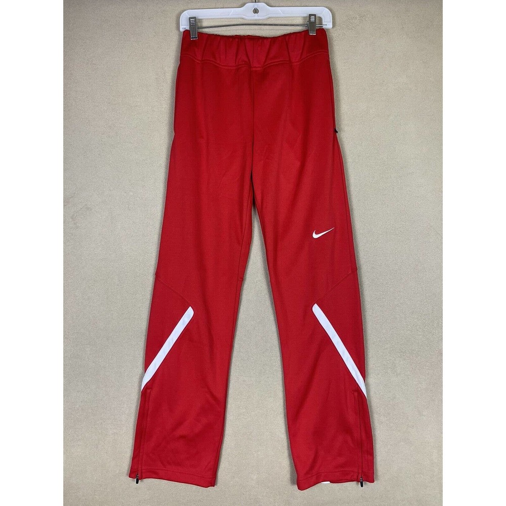 Nike Dri Fit Womens XS Athletic Sweatpants Red Elastic Waist Drawstring Pockets